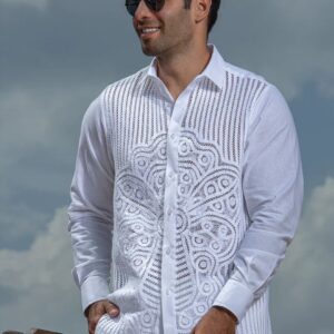 Camisa y Guayabera Artesanal Manga Larga en Sesgos
