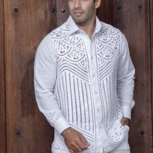Guayabera Artesanal Cuello Formal Camino del Hilo