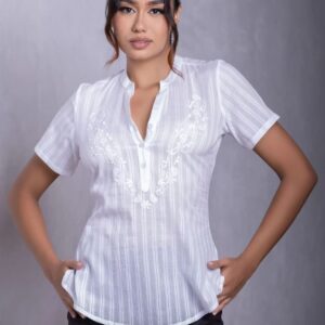 Blusa Blanca Bordada - Pureza del Amanecer - Herencia del SOL - Nueva Coleccion 2024