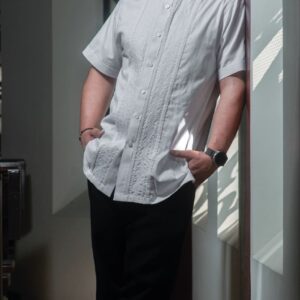 Guayabera Blanca MangaCorta CLERIMAN - Colección 2025 - FE CLERIMAN - FRIXIO