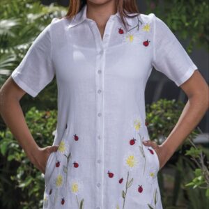 Vestido Blanco Danza de las Mariquitas - Hilos de Fauna